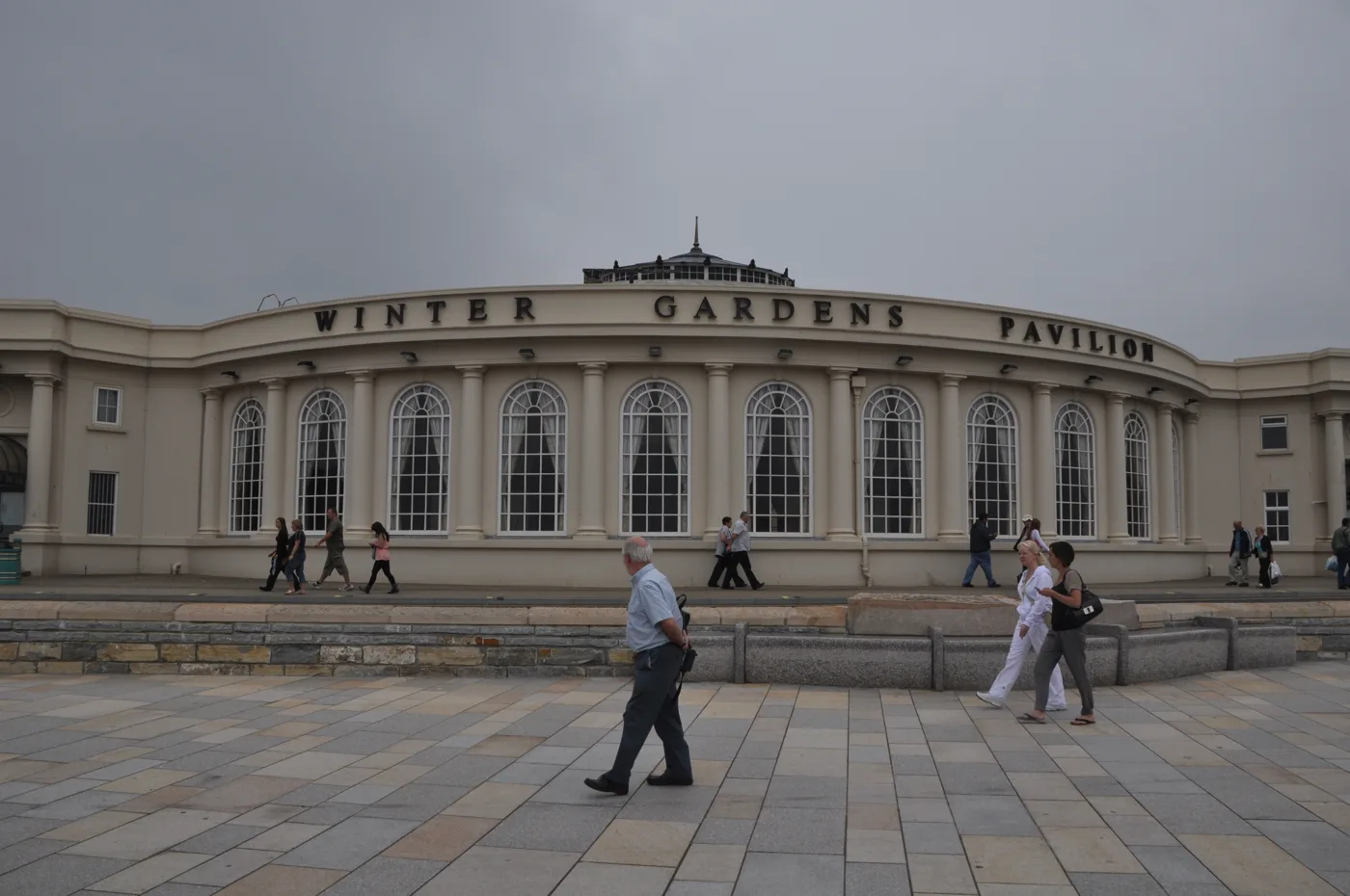 The Winter Gardens Pavilion on Weston-super-Mare seafront. The eat:Weston Christmas market spreads from here into the Italian Gardens behind it.