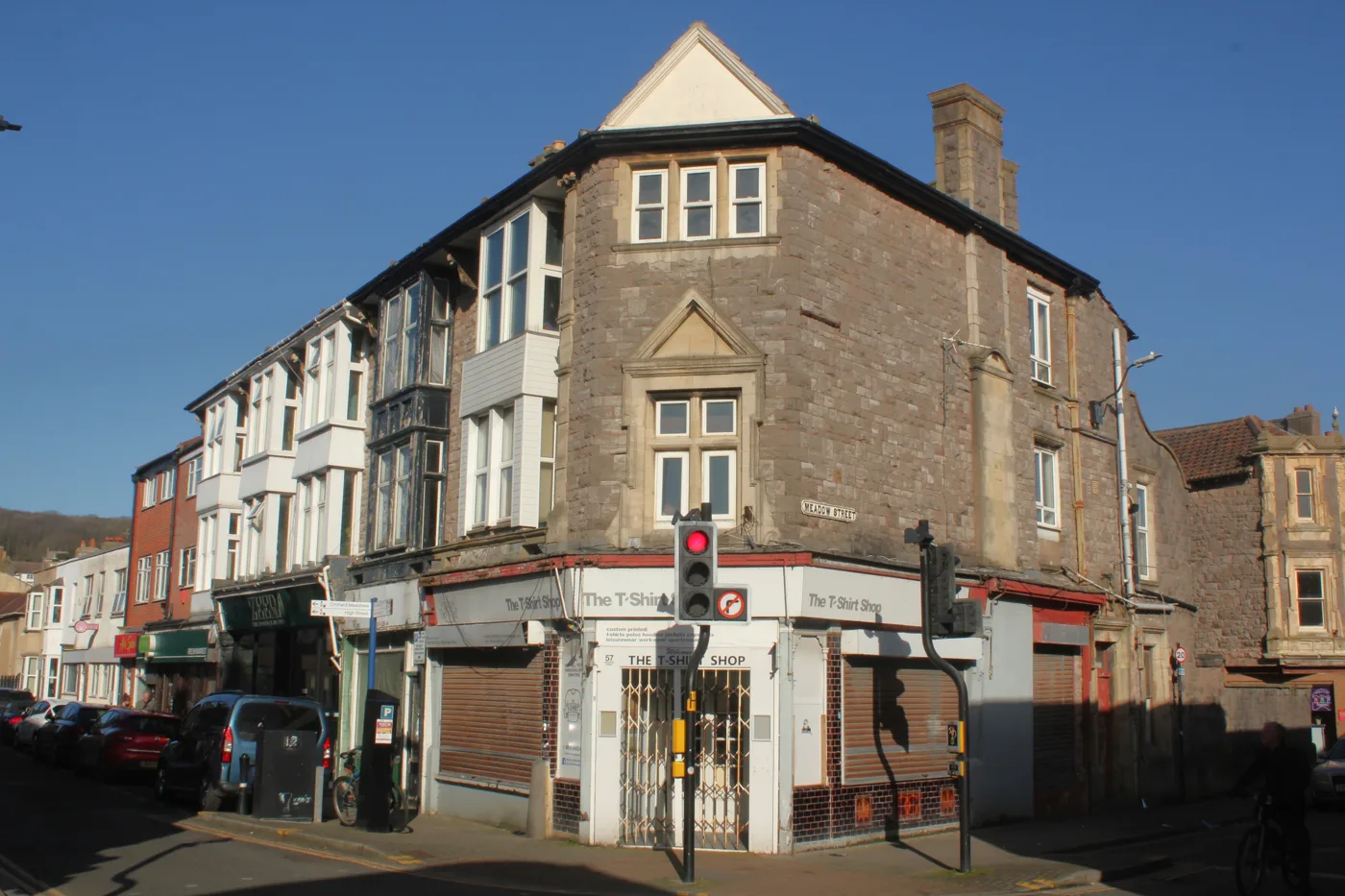 The corner of Meadow Street and Orchard Street in Weston-super-Mare. Two of September's new food companies give Orchard Street addresses